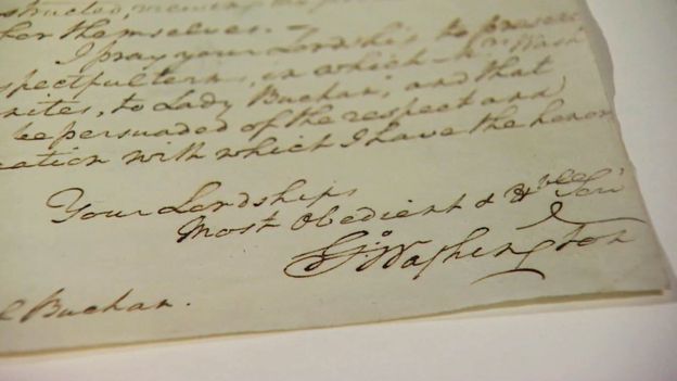 image of George Washington letter to sent to Earl of Buchan